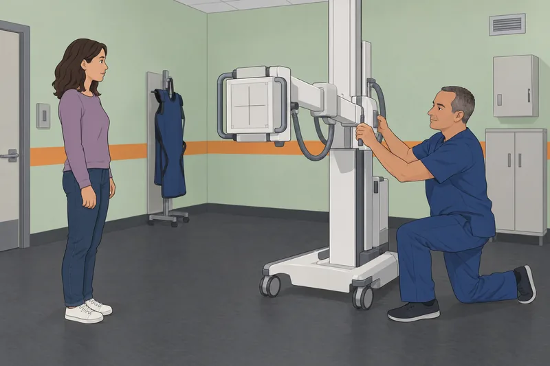 Electromagnetic Spectrum Quiz appears in an X-ray clinic.