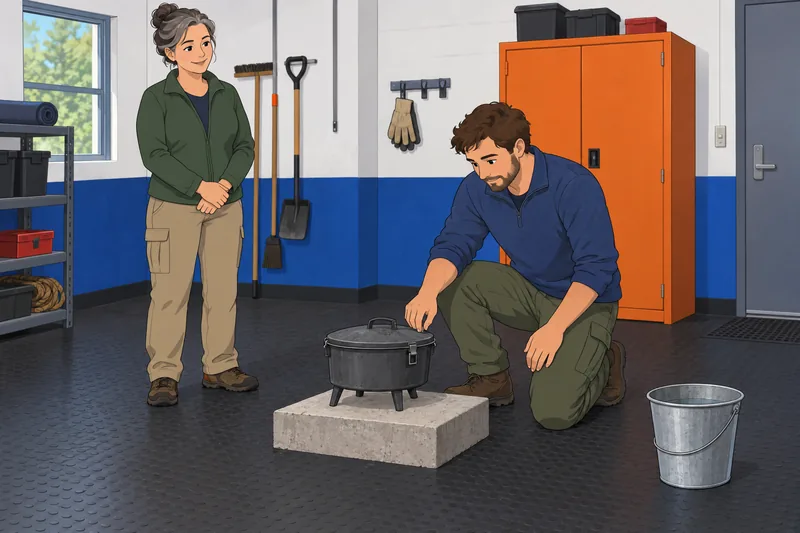 Elemental Witch Quiz: learner checks a brazier.
