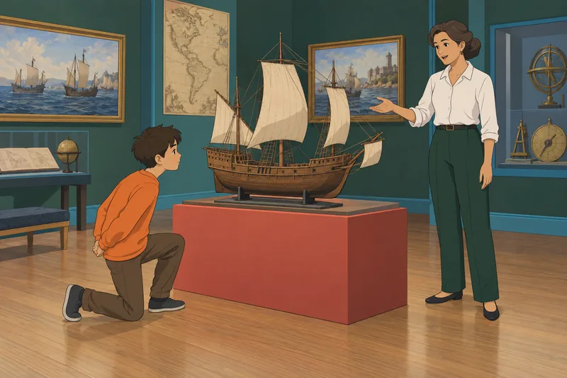 Elementary School Quiz shows a ship model.