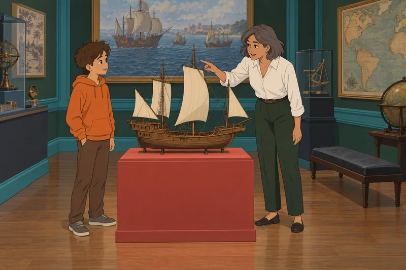 El cuestionario de primaria muestra un barco.