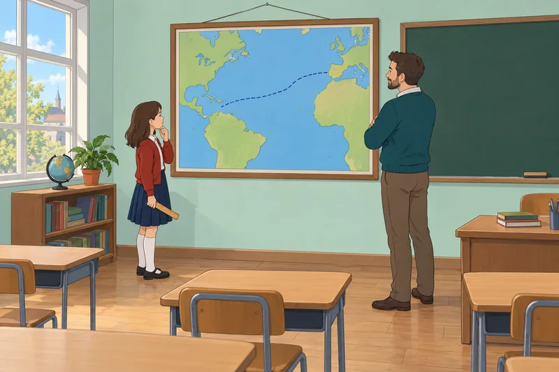El cuestionario de primaria muestra una ruta.