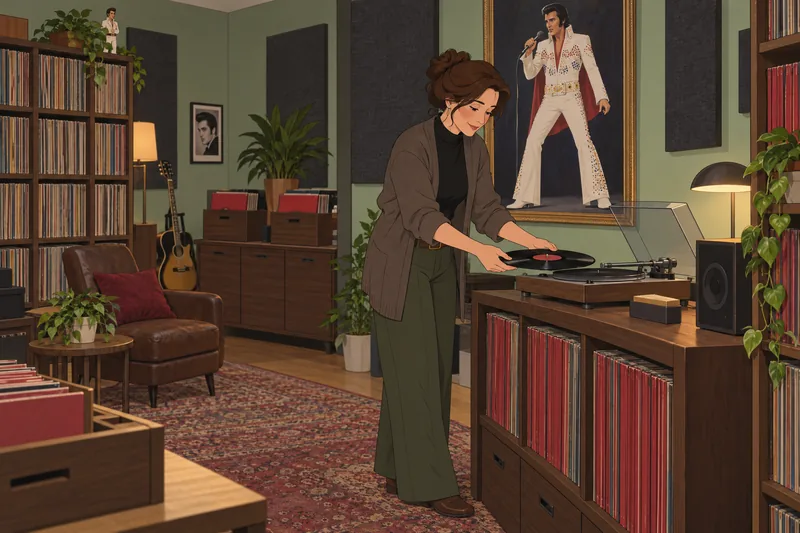 El cuestionario sobre Elvis muestra un disco archivado.