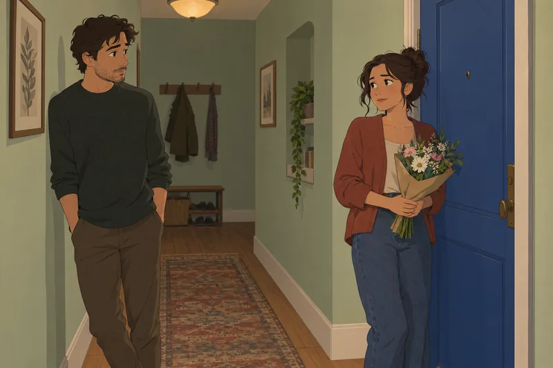 Emophilia Quiz shows a paused romantic conversation.