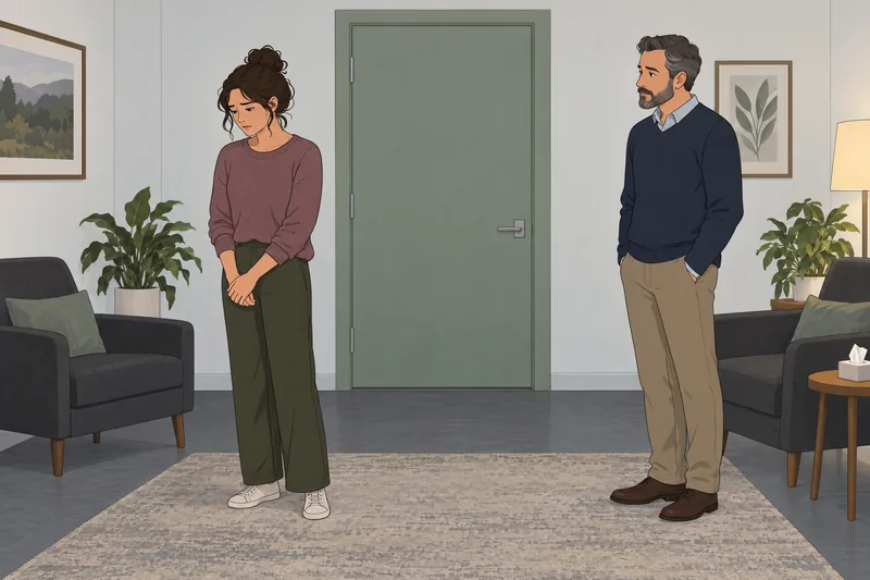 La clínica ilustra el tema de desapego emocional.