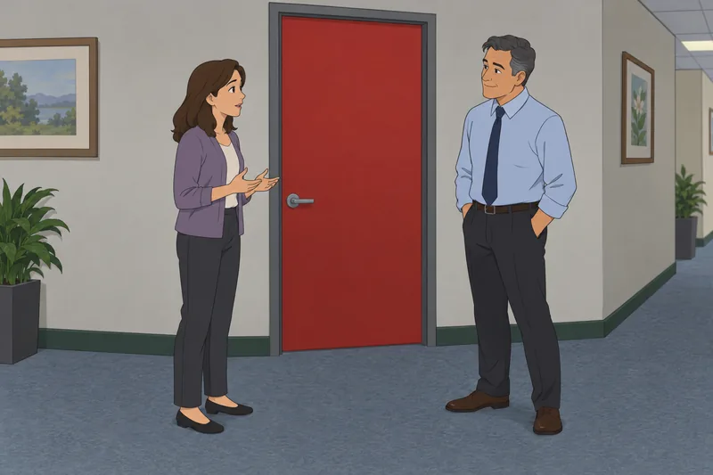 inteligencia emocional del líder junto a una puerta.