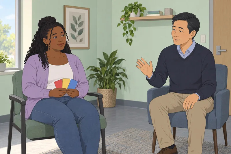 Escena de inteligencia emocional en una clínica.