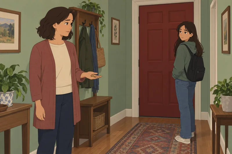 cuestionario sobre padres muestra una puerta cerrada.