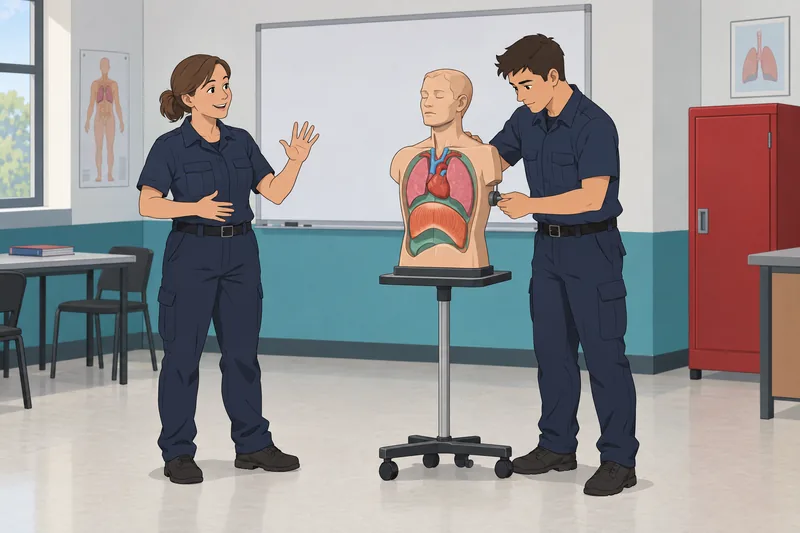 cuestionario de anatomía estudia un torso médico.