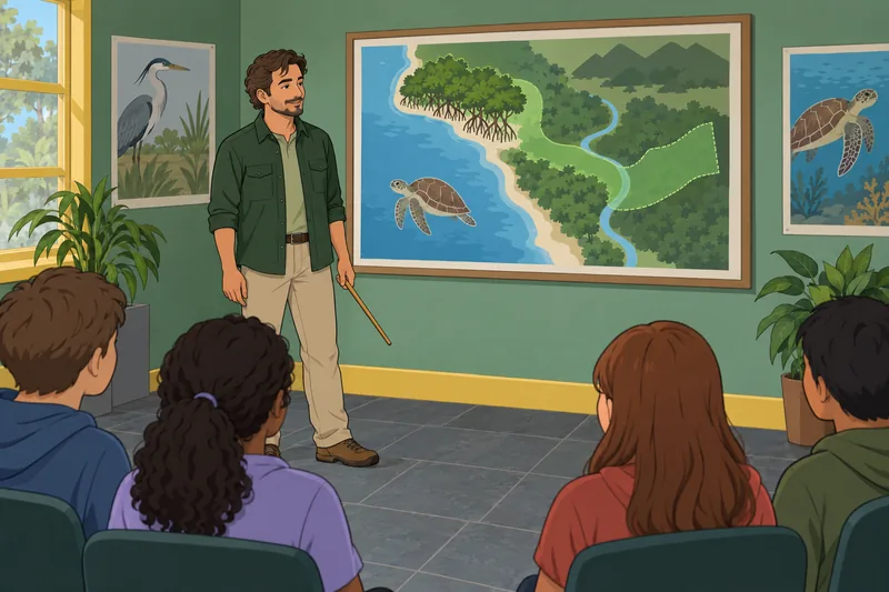 Este cuestionario sobre especies muestra un mapa.