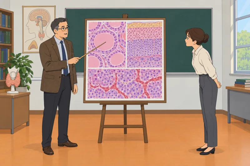 Endocrine Histology Quiz presents a follicle model.