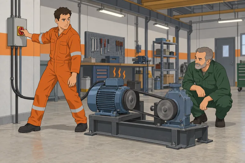 Energy Transformation Quiz: Apprentice watches a spinning motor.