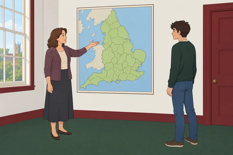 England Quiz appears in an English classroom.
