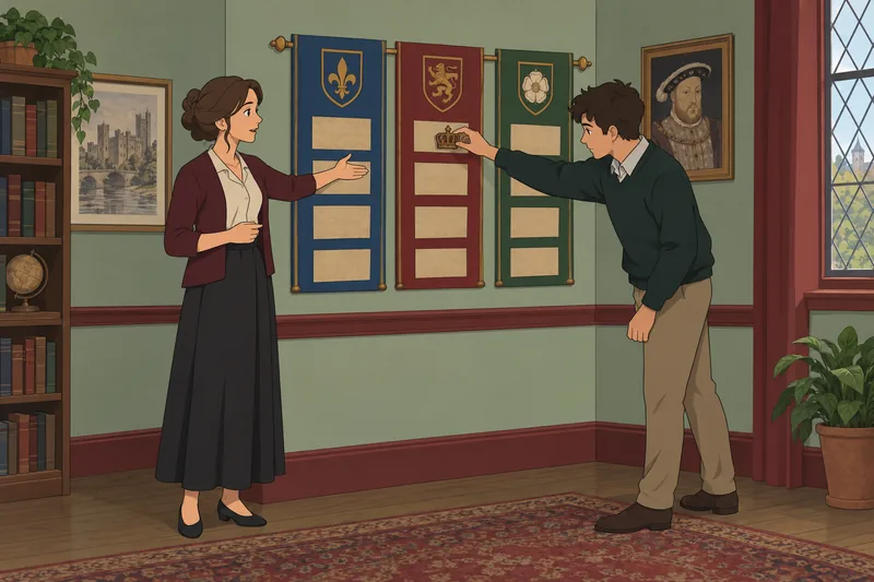 English Monarchs Quiz shows a history lesson.