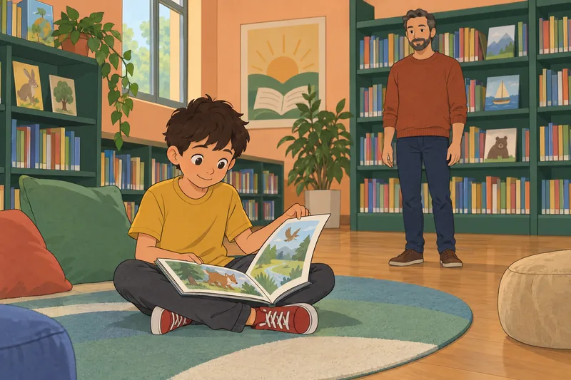 cuestionario de inglés: niña estudia un libro.