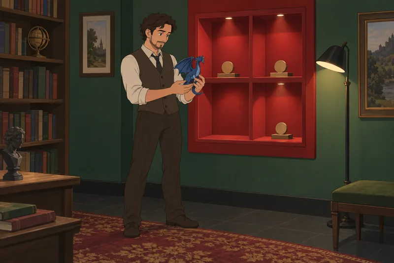 Quiz de personajes: un hombre ordena símbolos.