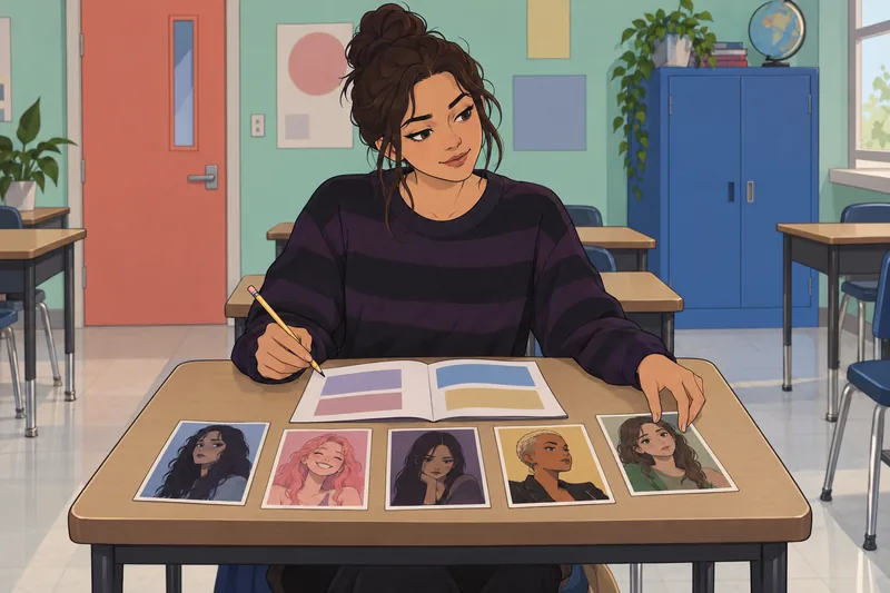 Euphoria Quiz shows a student sorting character cards.