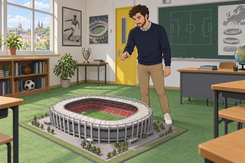Quiz de fútbol muestra un mapa.