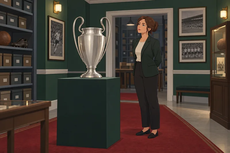 Quiz de fútbol muestra un trofeo.