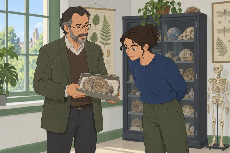 Evolution Quiz shows a fossil lesson.