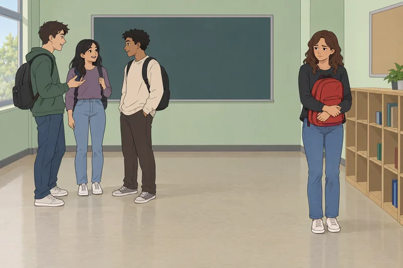 experimentar la exclusión aparece en un aula.