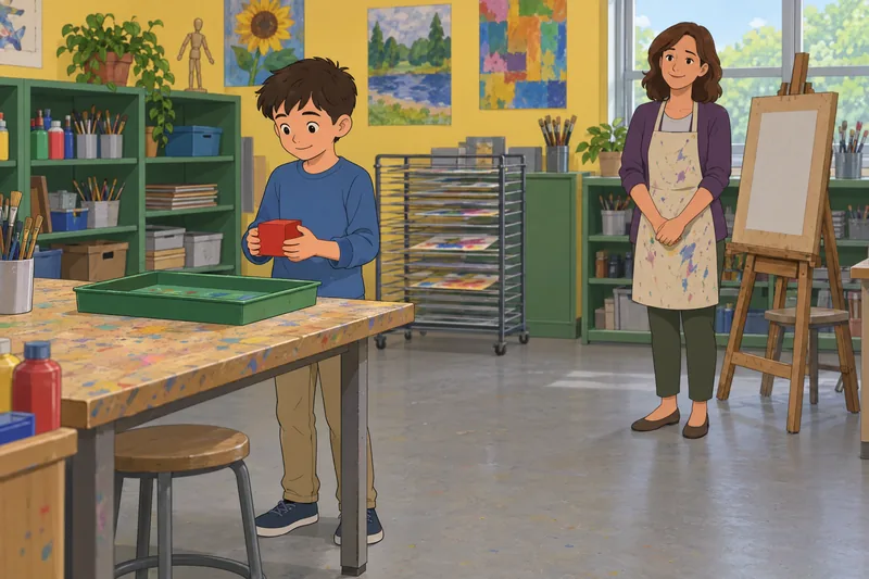 Ilustración: evaluación experta de un niño con bloques.