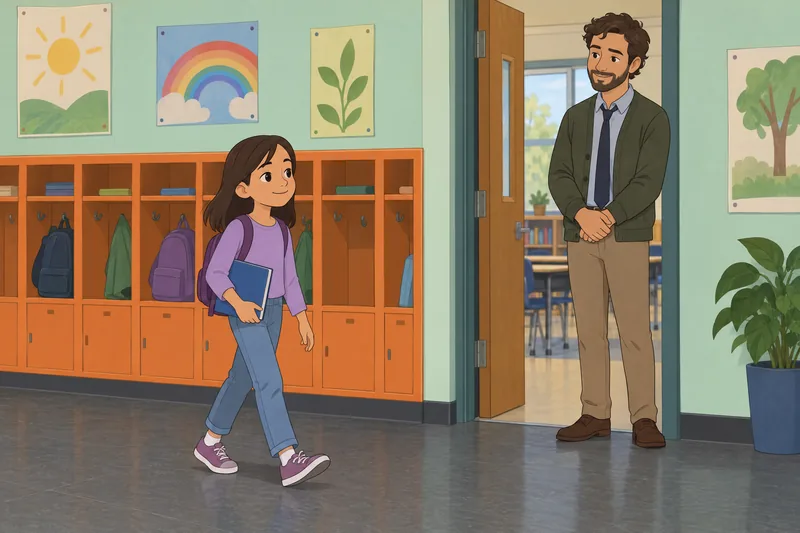 Ilustración: evaluación experta de una niña tranquila.