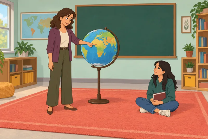 Express Assessment of: A teacher organizes lesson folders.