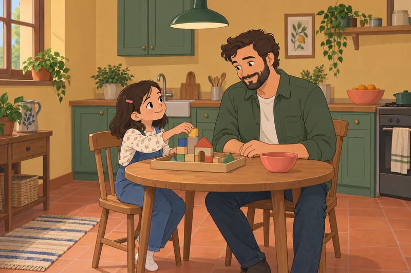 El cuestionario de comportamiento aparece en una cocina familiar.