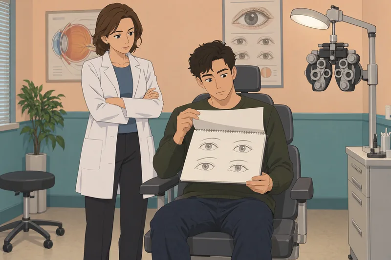 Eye Shape Quiz captures a focused sketching moment.