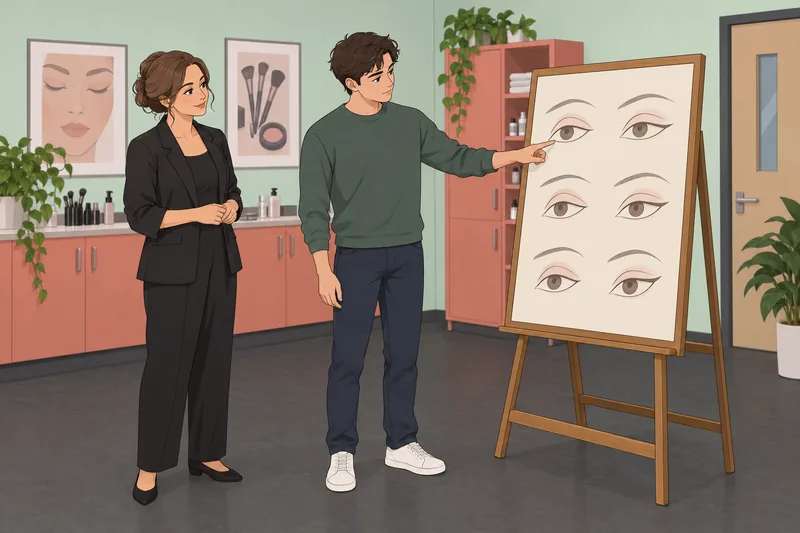 Un cuestionario sobre la mirada muestra comparación atenta.