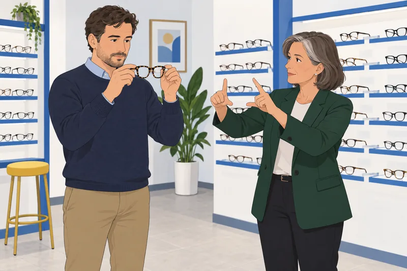 El cuestionario sobre la forma sugiere gafas.
