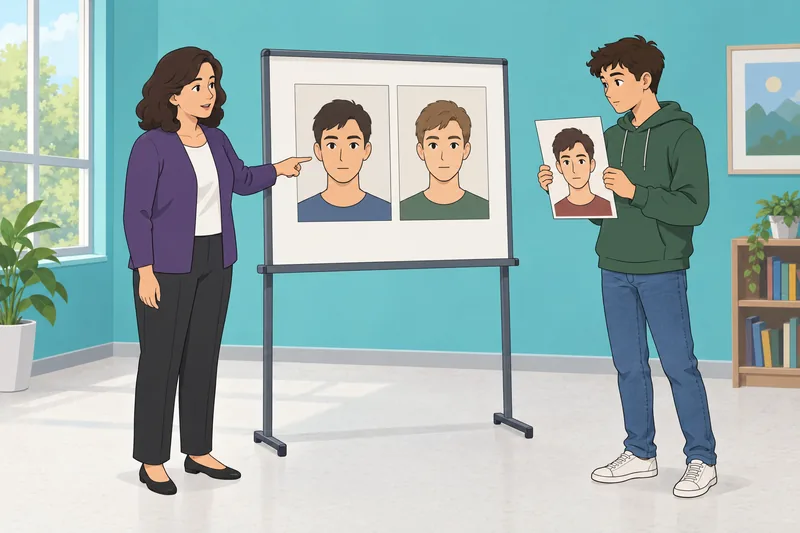Facial Recognition Quiz shows a classroom face comparison.