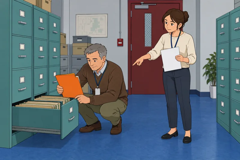 Fact and Opinion: an archivist checks a photograph.