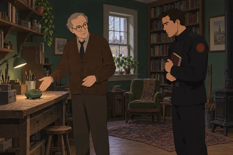 Fahrenheit 451 Sieve quiz scene shows sand.