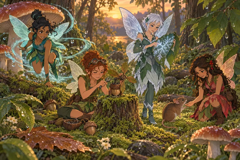 Cuestionario de talentos de hada en el bosque