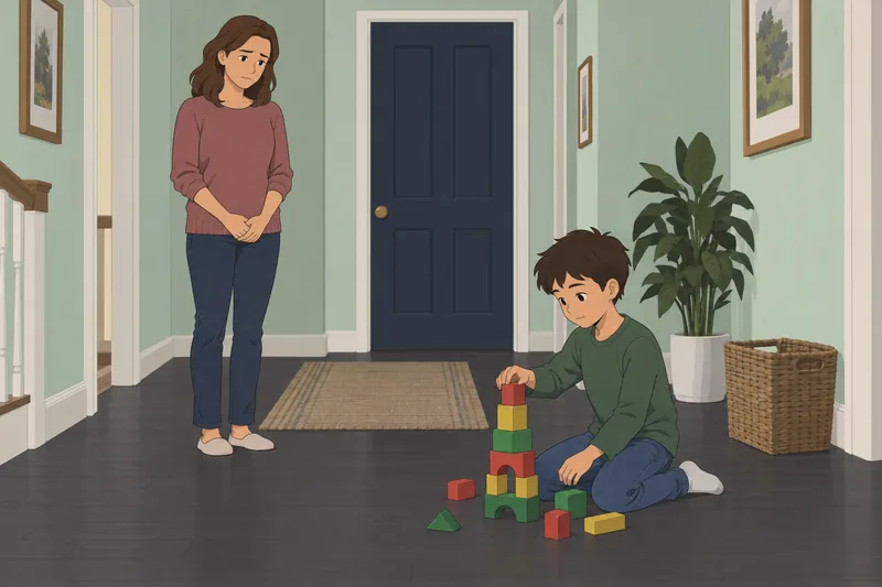 Family Emotional Communication appears in a hallway.