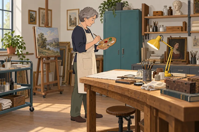 Famous Paintings Quiz follows a palette lesson.