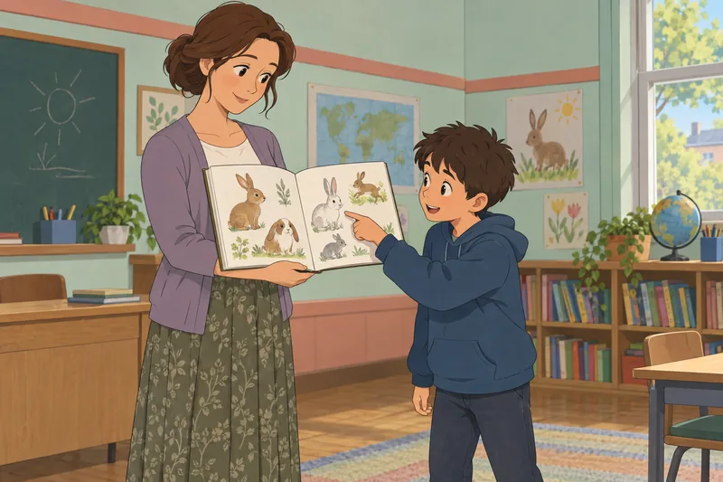 Famous Rabbits Quiz appears in a classroom scene.