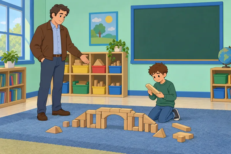 presencia del padre muestra apoyo sereno.