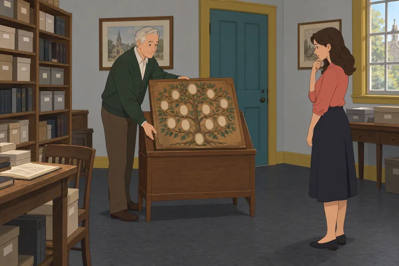 Fathers in the archive appear on a scroll.