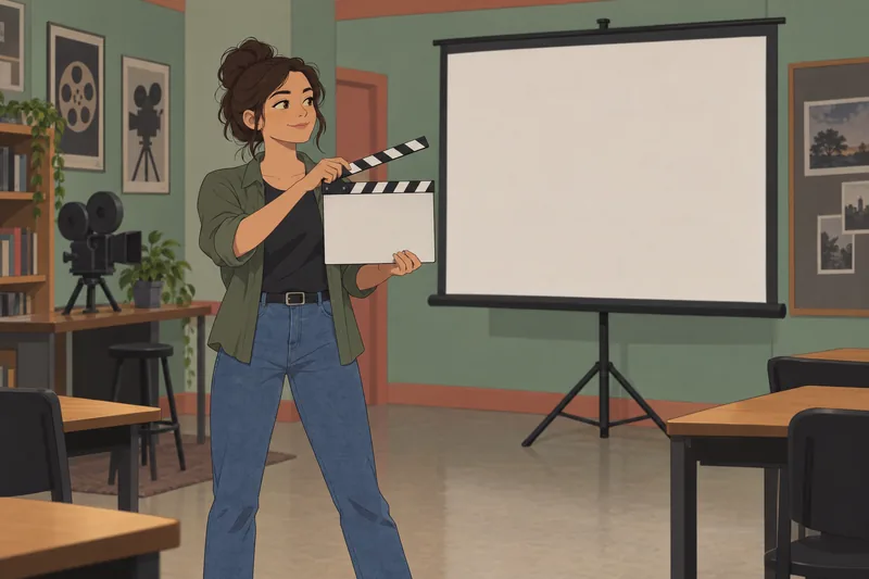 Quiz de películas muestra un proyector cinematográfico.