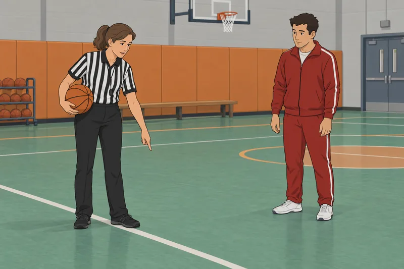 Favorite Sport Quiz: referee signals beside a hoop.