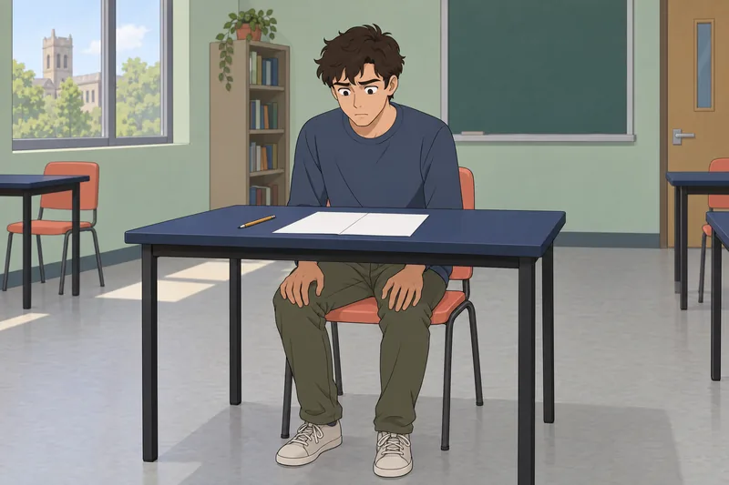 El miedo al examen aparece antes de escribir.