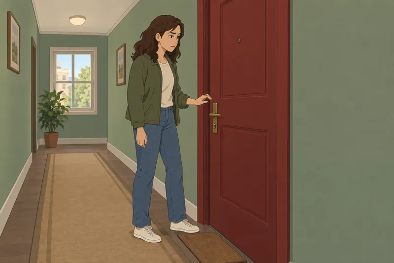 Fear Test shows a woman hesitating.
