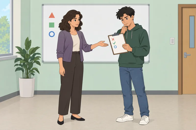 Feedback Style Quiz shows a calm classroom review.