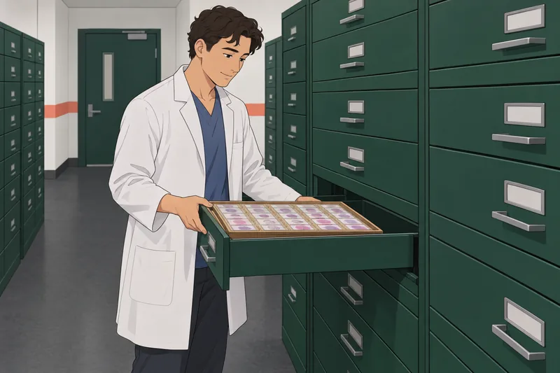 El cuestionario de histología guía una demostración.