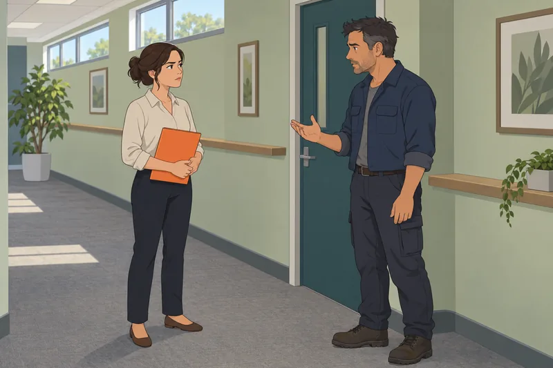 Fight Language Quiz shows colleagues finding common ground.