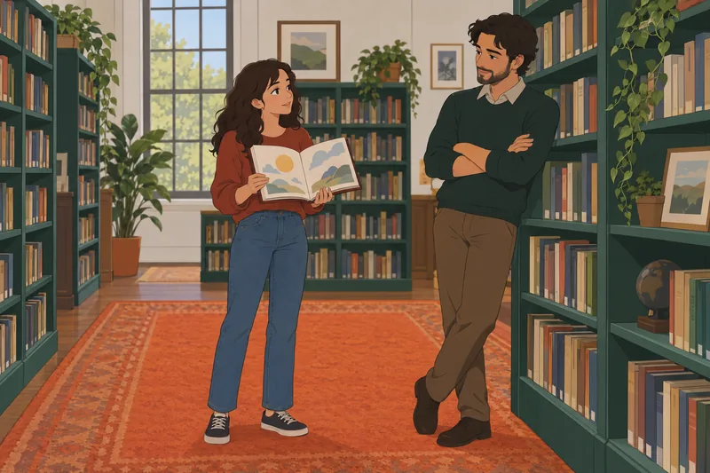 El cuestionario sobre lenguaje clasifica tarjetas en biblioteca.