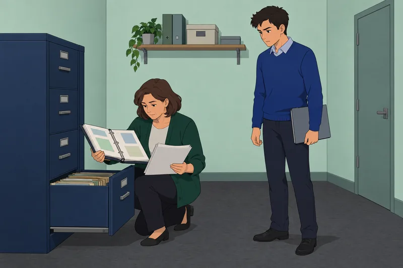 Finance Career Quiz: An auditor checks a ledger.