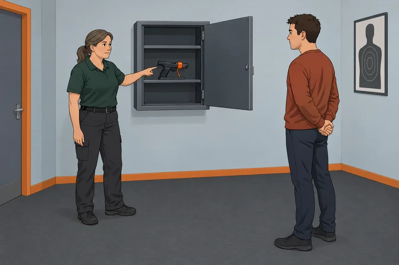 Firearm Safety Certificate lessons show secure storage.